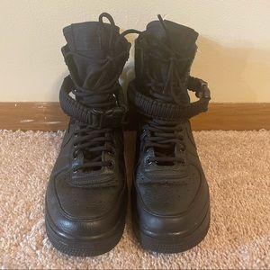 Women's SF high top Air Force ones size 8 black